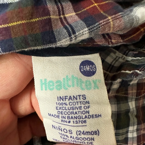 Healthtex Plaid Infant Shirt - Picture 2 of 3